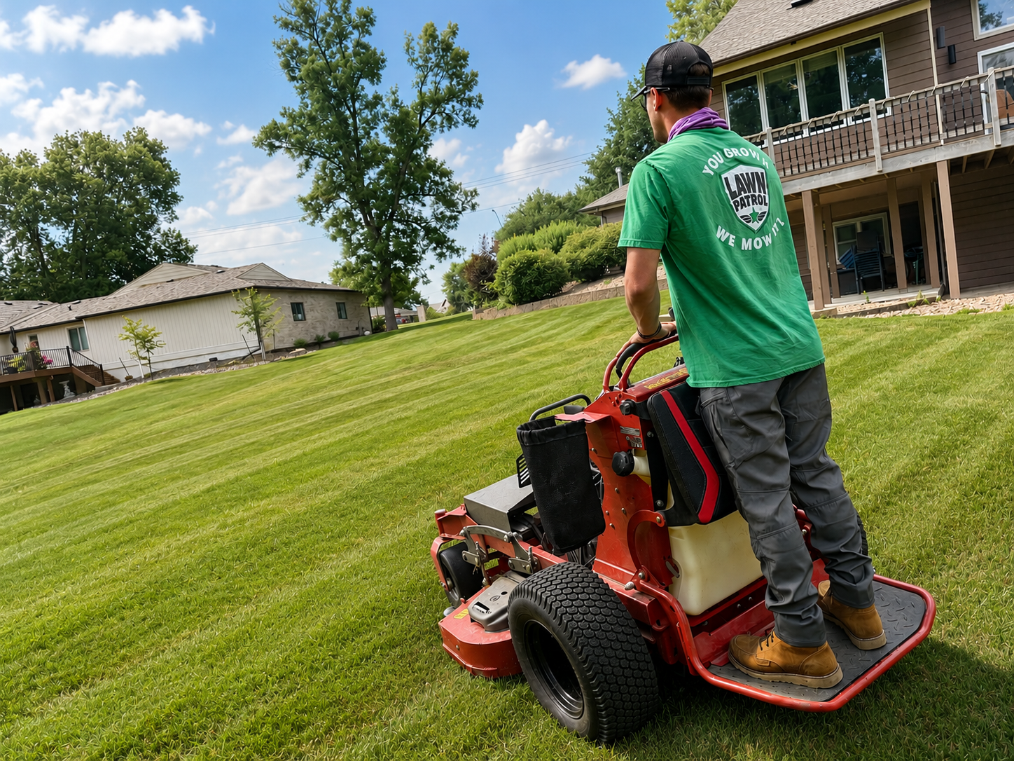 Lawn-Patrol team at work